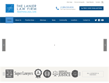 Tablet Screenshot of lanierlawfirm.com